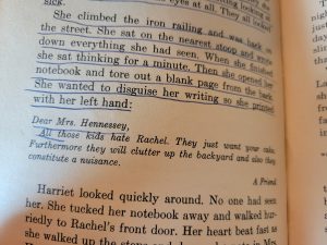 Harriet the spy: text to remember