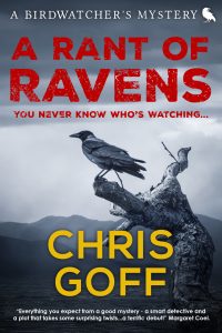 Cover art of this fiction deserves it’s own blog. Note, the bird pictured is not a raven, and ravens don’t nest in trees.